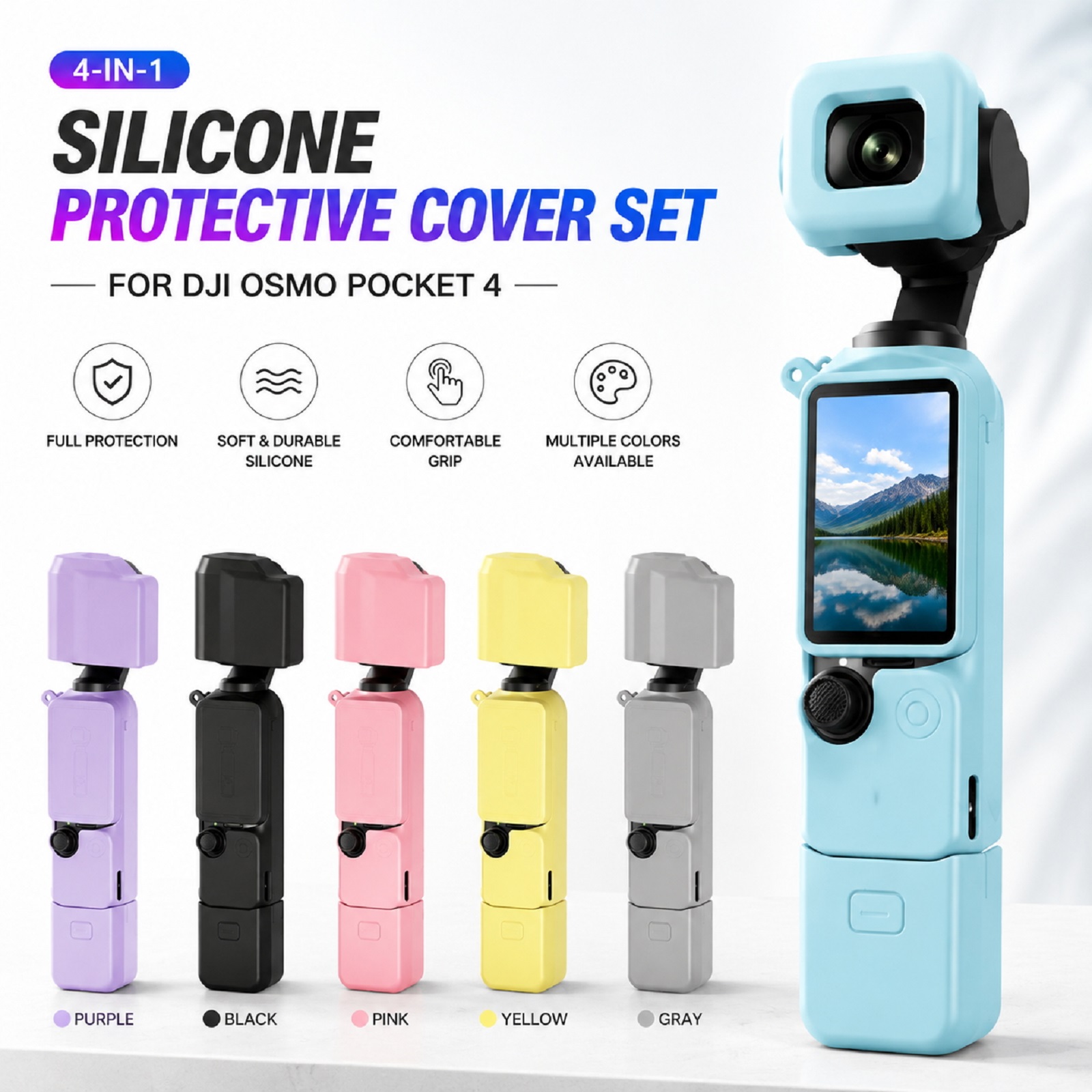 Drone Gimbal Case - 4-in-1 Protective Silicone TPU Cover For