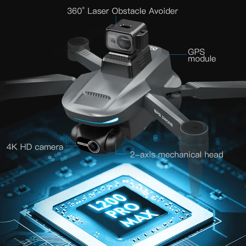 L200 PRO MAX Drone 4K 2-Axis P - Drone Gimbal Brushless のレビューと価格
