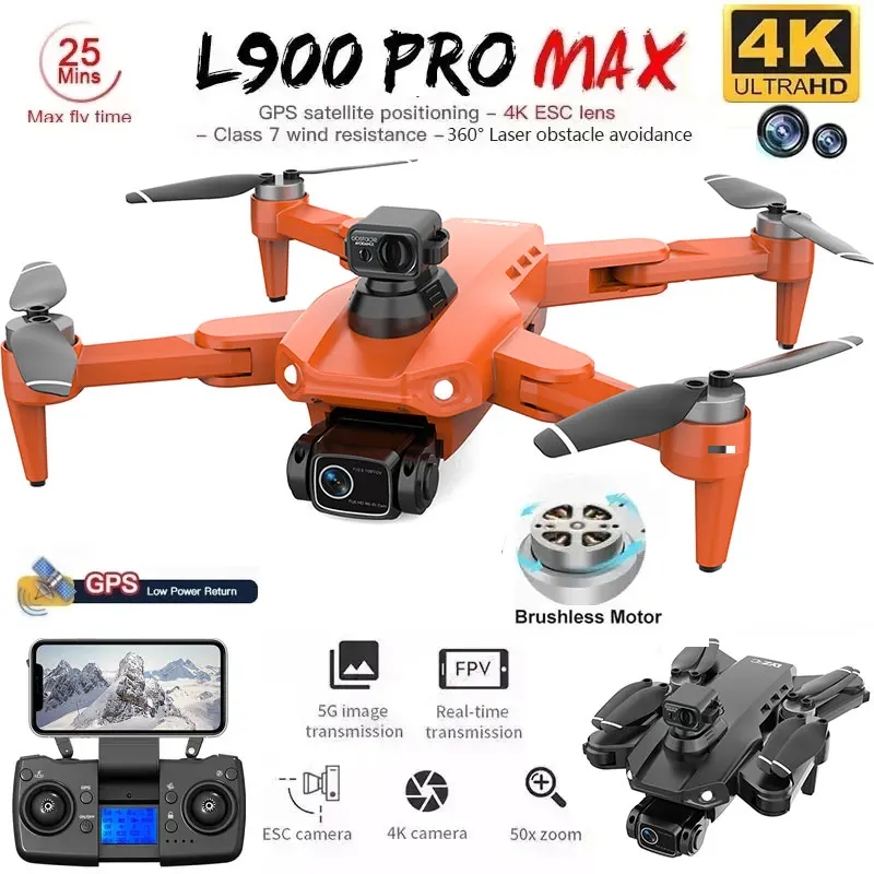 L900 Pro MAX GPS Drone 4K Prof - Drone Gimbal Brushless のレビューと価格