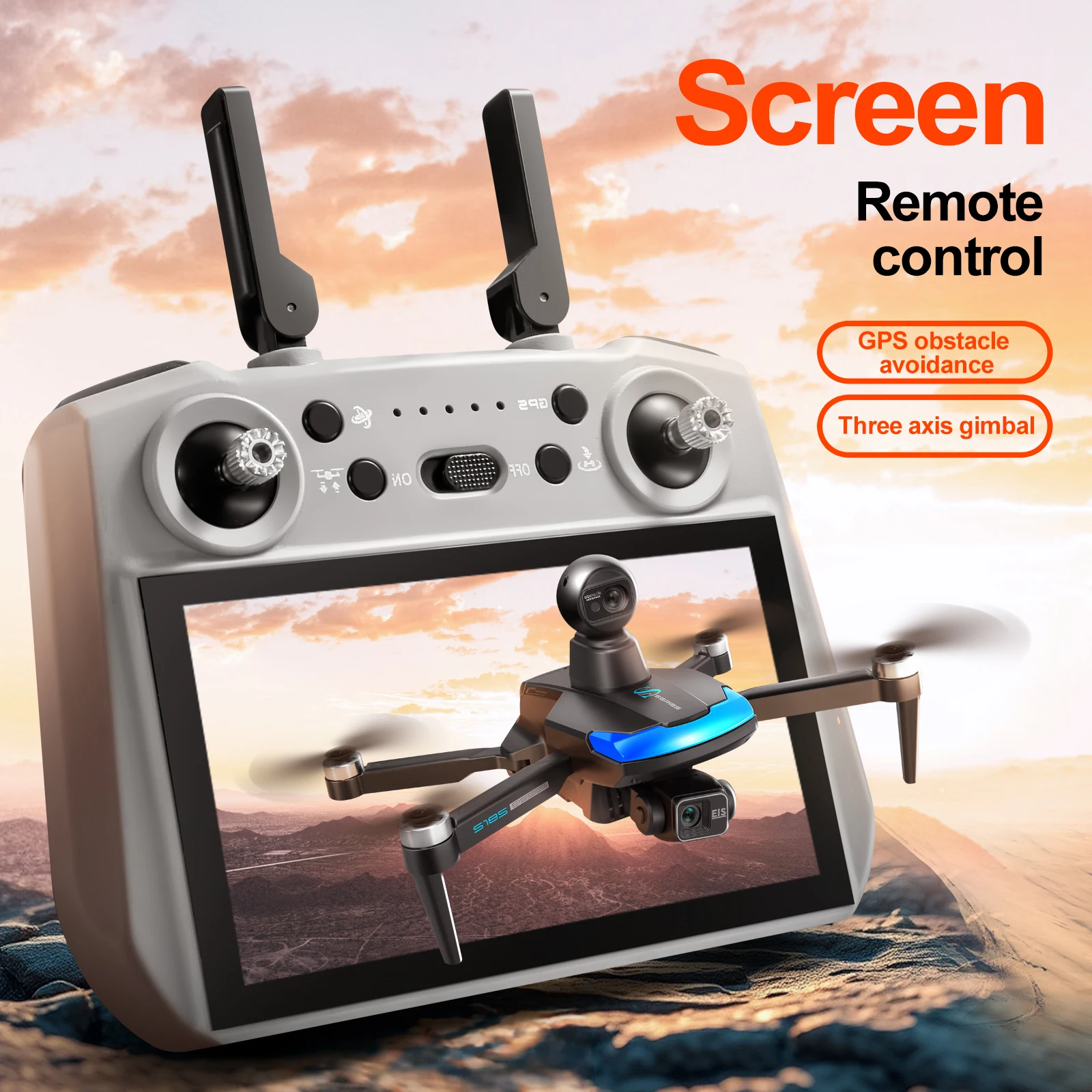 S185 Professional Drone 2.7K H - Drone Gimbal 3 Axis のレビューと価格