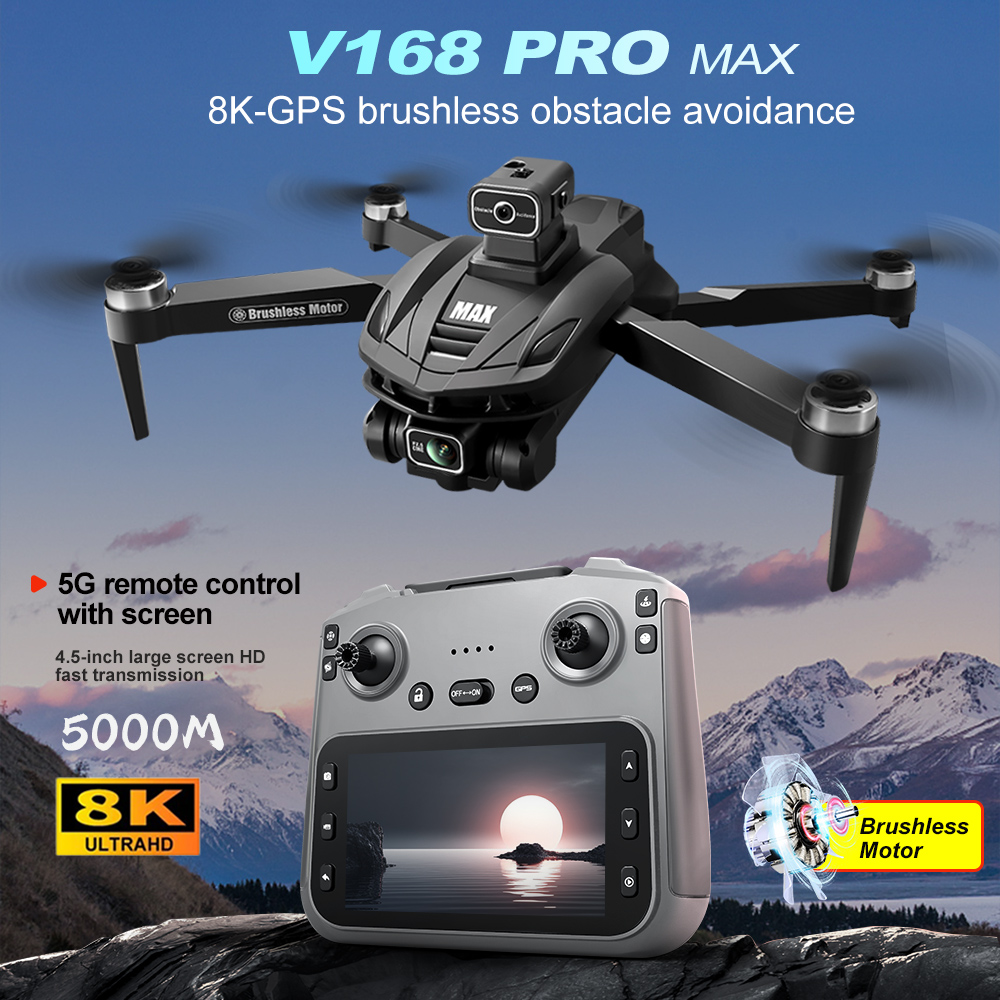 V168 PRO Max GPS Drone 8K Prof - Drone Gimbal Brushless のレビューと価格