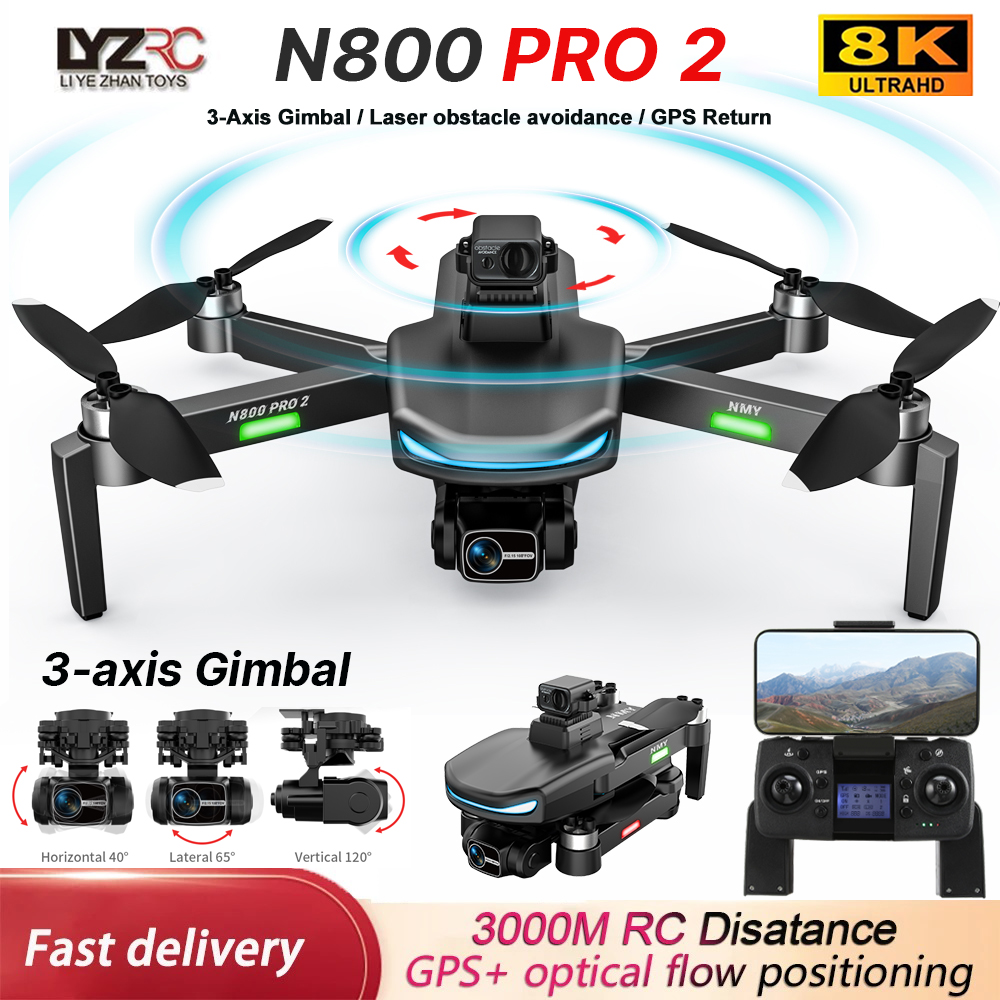 N800 PRO 2 GPS Drone Professio - Drone Gimbal 2 Axis のレビューと価格