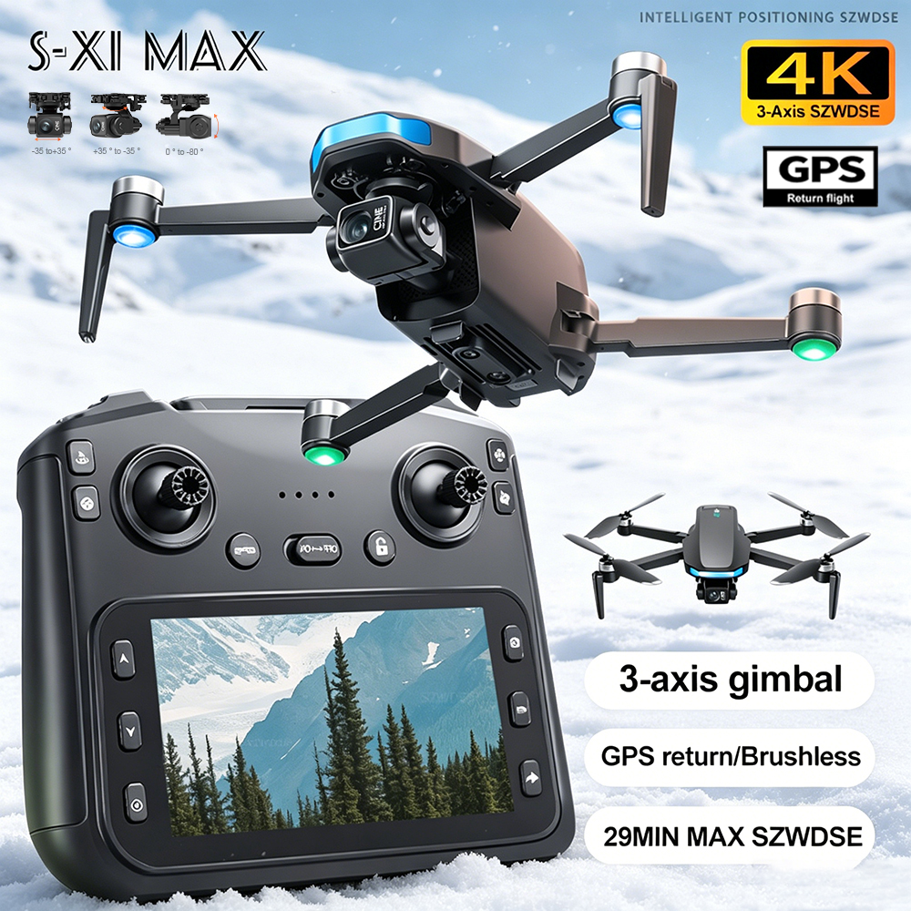 New S-X1 MAX Drone GPS 8K Prof - Drone Gimbal Brushless のレビューと価格