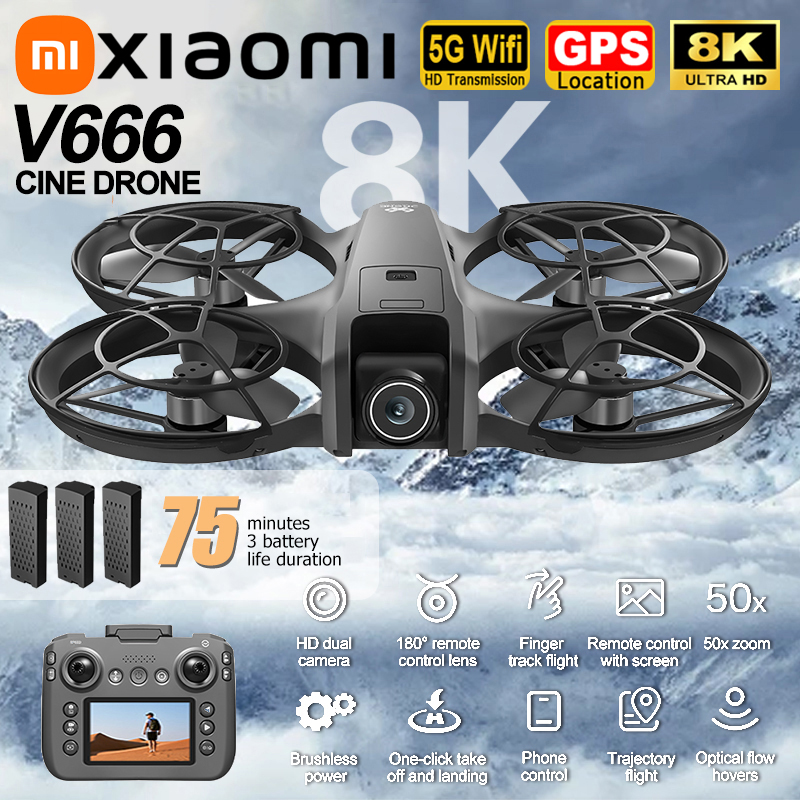 Xiaomi V666 Drone 8K Aerial HD - Drone Gimbal Brushless のレビューと価格